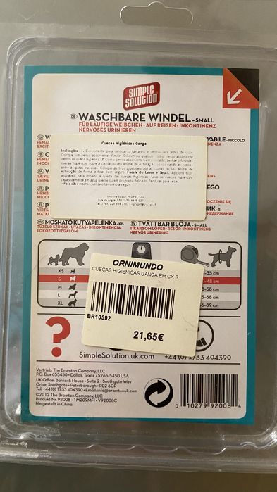 Cueca higienica cão