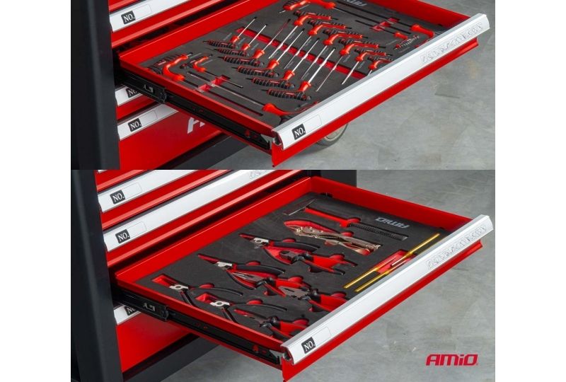 CARRINHO DE FERRAMENTAS COM CONJUNTO DE 258 PEÇAS, 840 × 460 × 870 MM, AMiO-04892