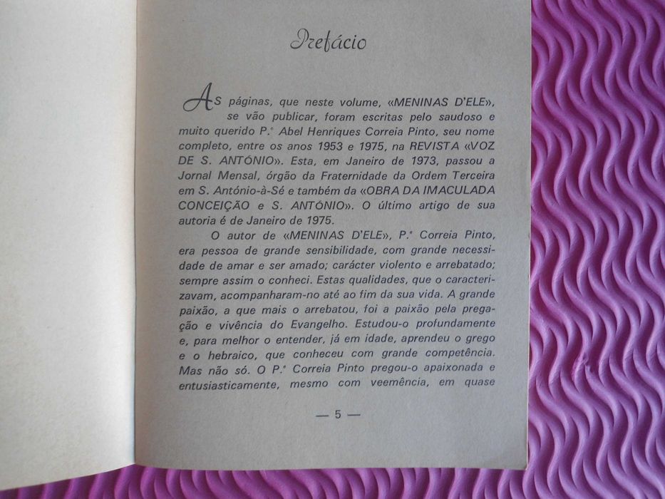As meninas d'ele do P. Abel Correia Pinto
