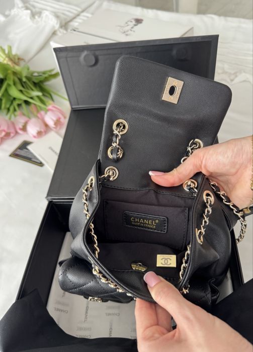 Chanel Backpack Gold Texture в двох кольорах