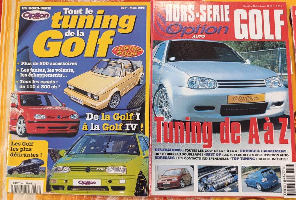 Revistas Automóveis Vintage / Tuning - Option Auto (Golf, Clio, Twingo, Peugeot, BMW)