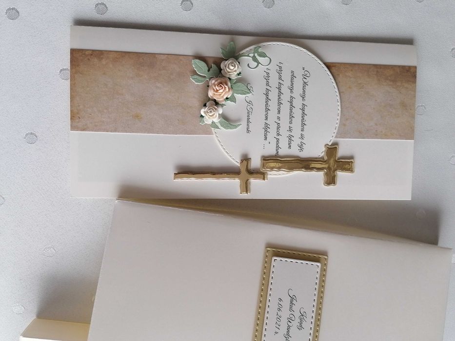 Kartka w pudełku świecenia kapłańskie, urodziny, ślub