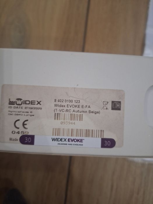Aparat sluchowy WIDEX Evoke 30 E-FA BTE RC lewy prawy