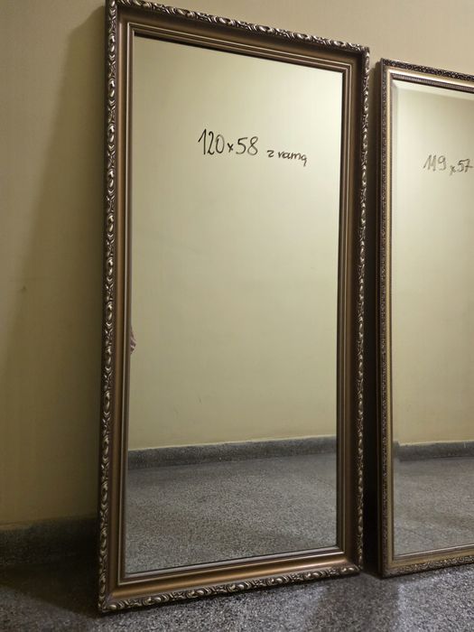 Lustro duże złota rama