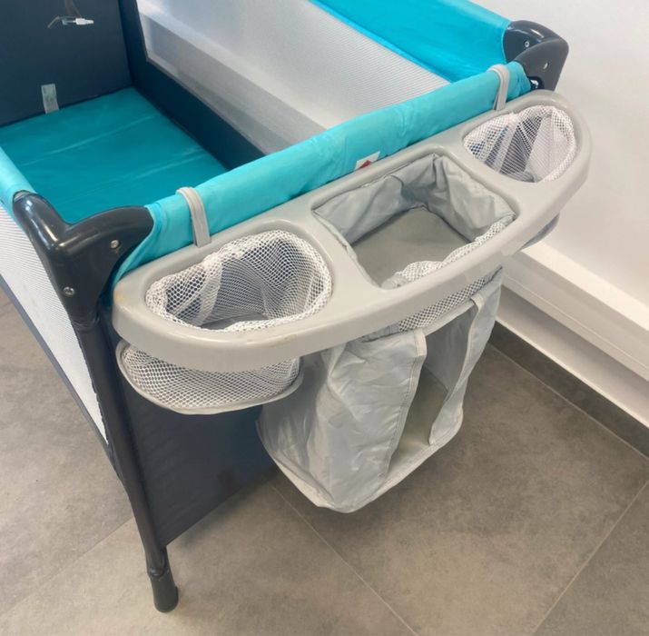 Lozeczko turystyczne dziecięce dla dziecka 120x60 z przewijakiem