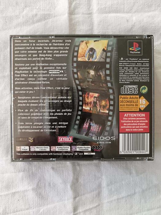 Fear Effect [Sony PlayStation, 2000] Complete | Authentic | Tested