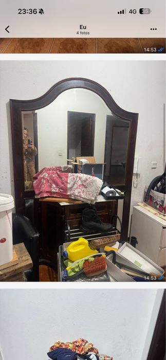 Guarda roupa, mesinha de cabeceira e comoda