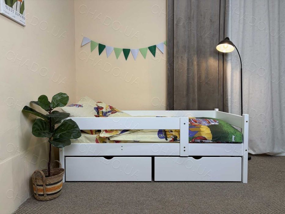 Дитяче ліжко 80x170 фарбоване дерево, детская кровать, ліжечко дитяче