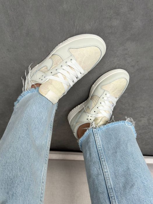 Nike sb dunk low lace pack regal beige трендові жіночі кросівки найк сб данк
