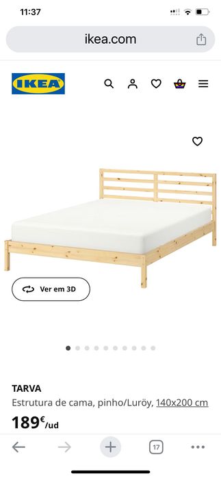 Cama IKEA 140 cm quase novo