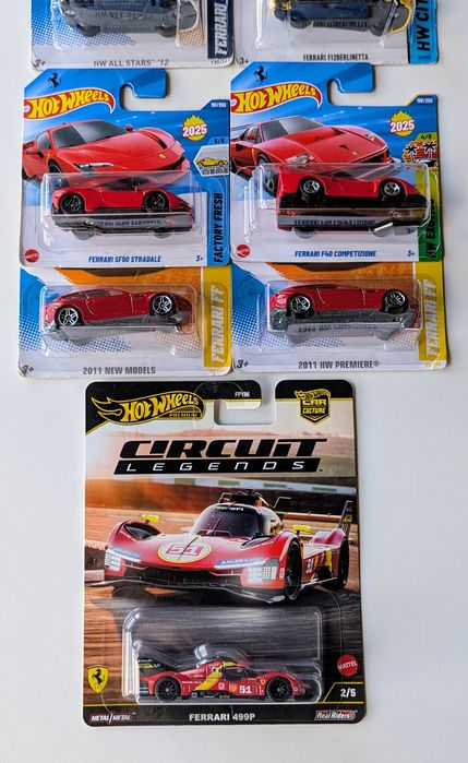 Хот вілс Феррарі hot wheels ferrari 458 SF90 F40 F12 499P FF ФФ