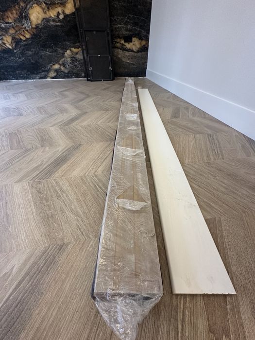 Плінтус мдф білий 15 см висотою