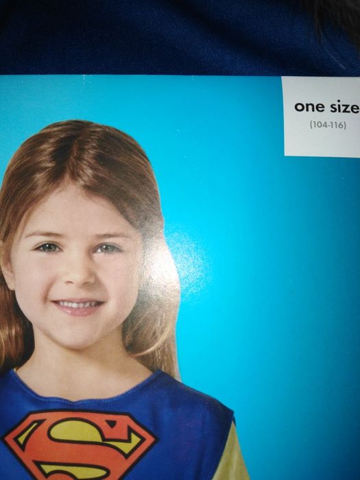 Strój plus gratis karnawałowy supergirl/superboyRoz. 104-116 i naklejk
