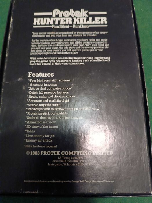 Gra na ZX Spectrum - Hunter Killer (BOX)