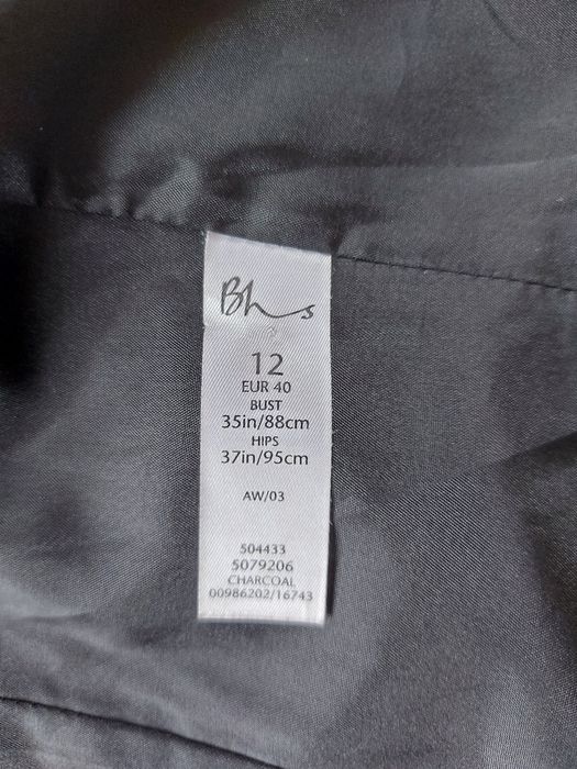 Вовняне двобортне пальто, напівпальто BHS, пальто вовна кашемір, р. 12