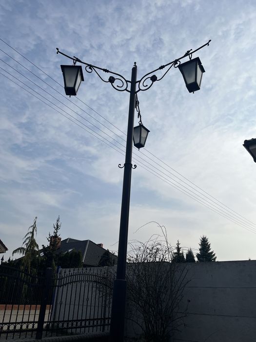 Lampa ogrodowa z metalu kutego!