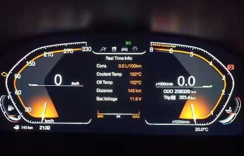 Quadrante Painel Digital 11" BMW Série 1 E81 E82 E87 E88 Cockpit LCD