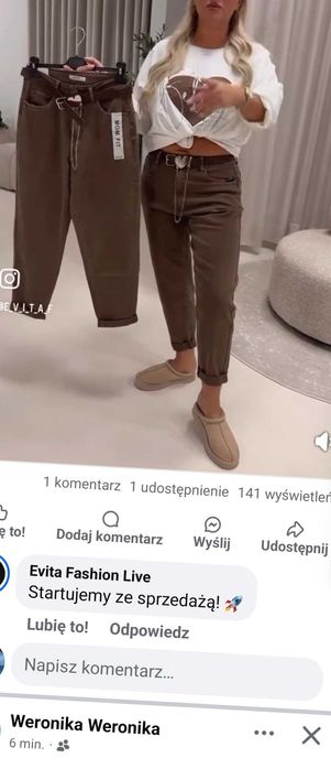 Spodnie damskie MOM FIT
