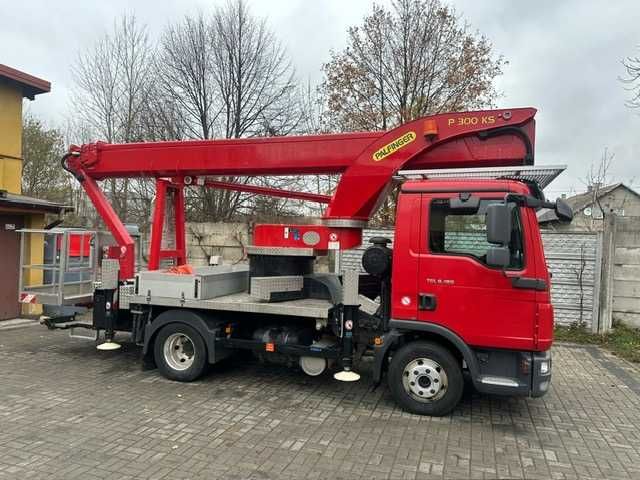 Podnośnik koszowy, zwyżka, podnośnik nożycowy, usługi, wynajem.