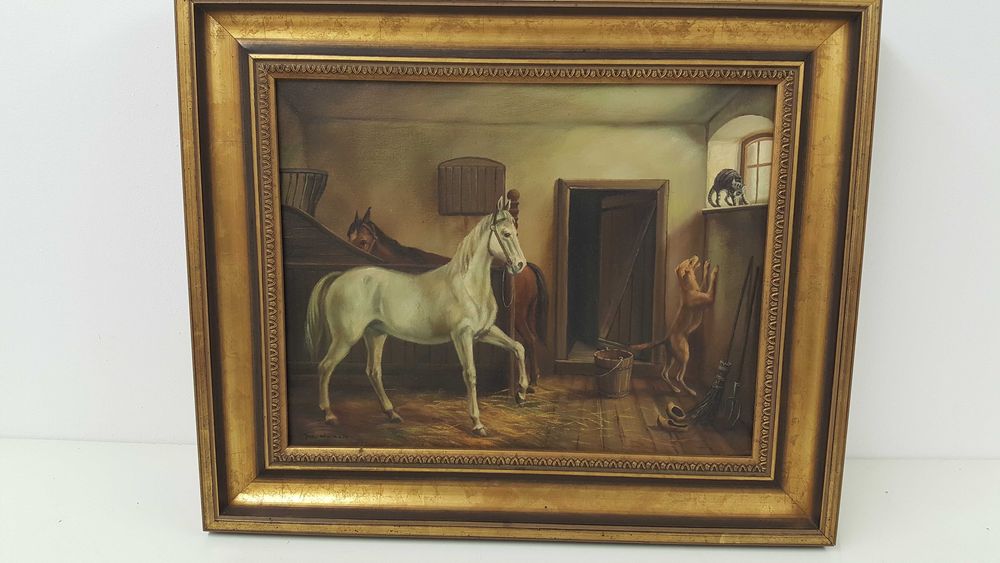 Obraz olejny Stajnia koń  Harri Noack