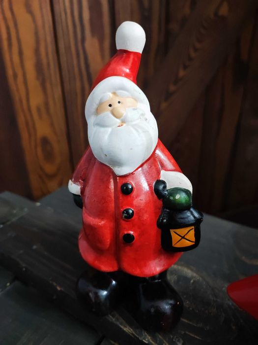 Ozdoby świąteczne  ceramiczne mikołaj choinka