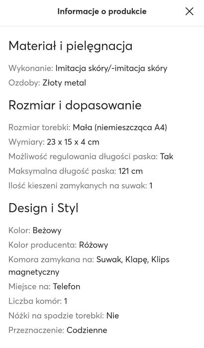 Torebka listonoszka pudrowy róż