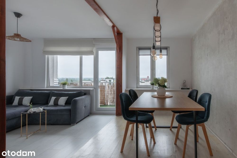 3 pokoje w centrum Torunia | loggia | Młodzieżowa