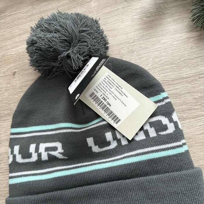 Шапка Under Armour Mens Halftime Pom Beanie Grey нова оригінал