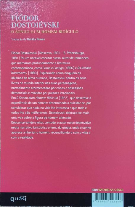 Livro "O Sonho dum Homem Ridículo" de Fíodor Dostoiévski