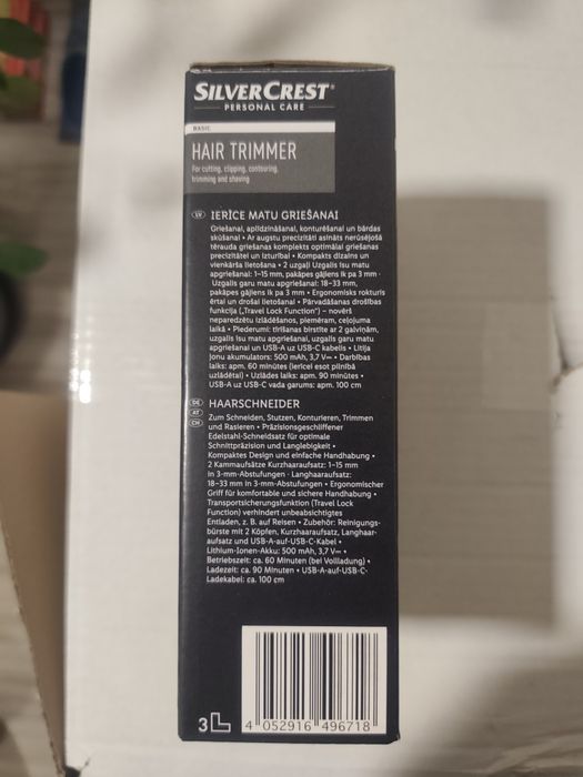 Maszynka do włosów, bezprzewodowa Silver Crest