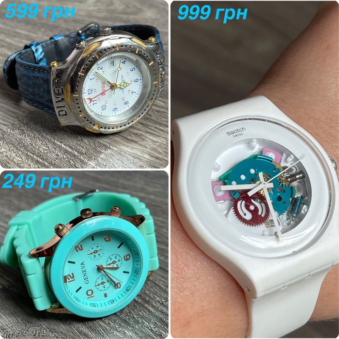 Годинник Swatch Skeleton швейцарський кварц Geneva Winston нагородний