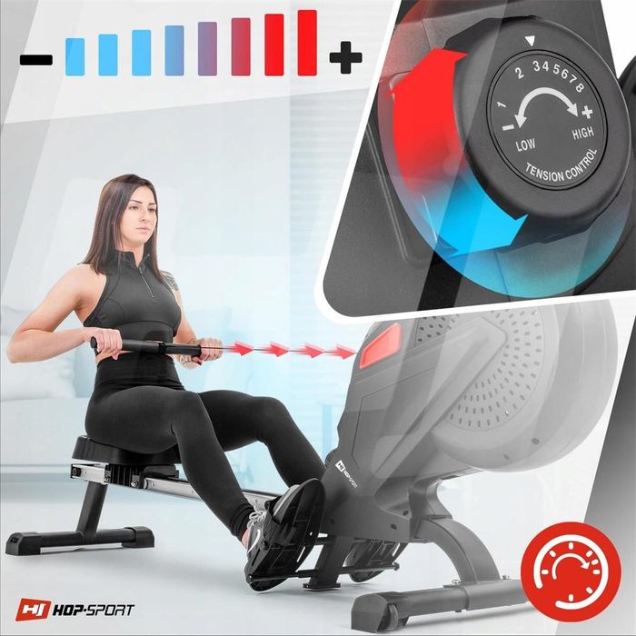 Гребний / Гребной тренажер повітряний Hop-Sport HS-070R Rush Гребля