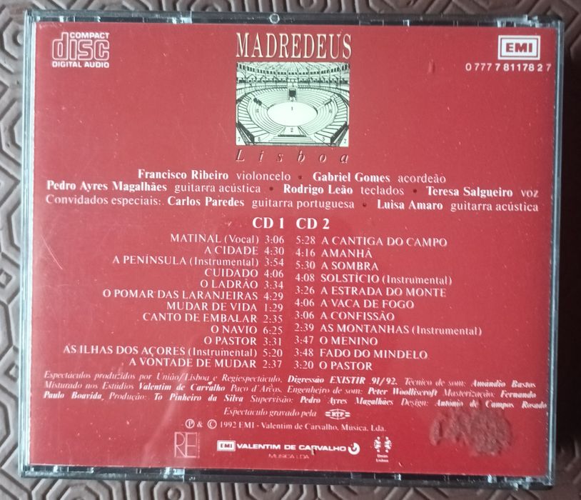 MADREDEUS CD duplo impecável