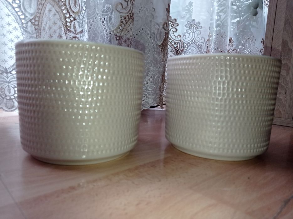 Zestaw 2 sztuki, donica ozdobna, doniczka na kwiaty i zioła