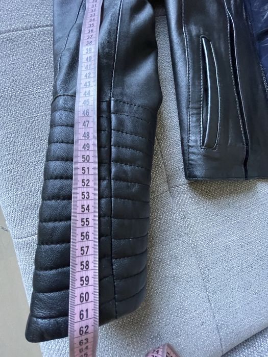 Шкіряна кожана куртка жакет, приталена, розмір S