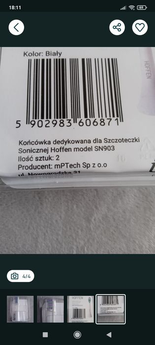 Końcówka do szczoteczki sonicznej Hoffen z Biedronki