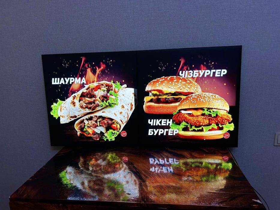 Меню з підсвіткою для фастфуда, лайтбокс тонкий для кафе, все меню jk