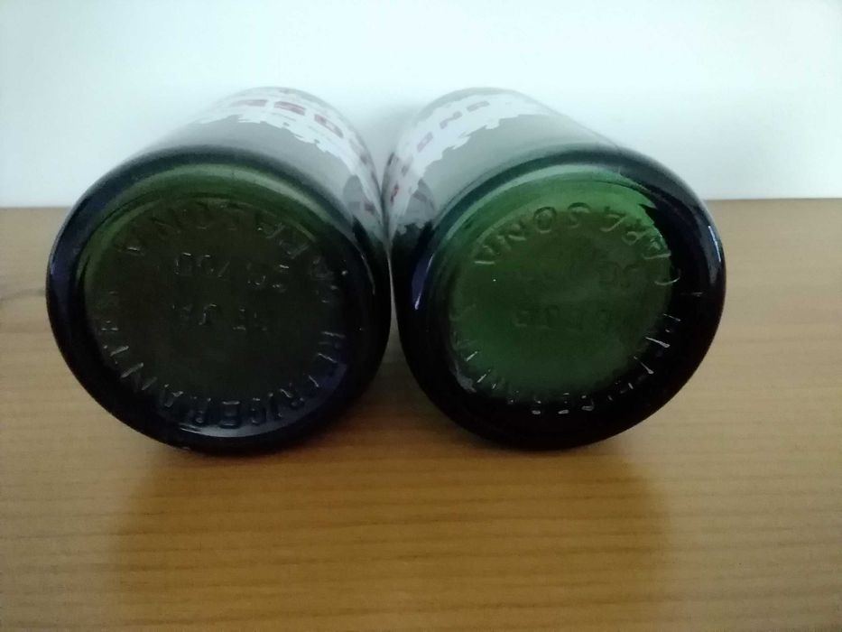 2 Garrafas Pirogravadas Diferentes dos Refrigerantes Carasona - Beja - Ambas em Estado Novo
