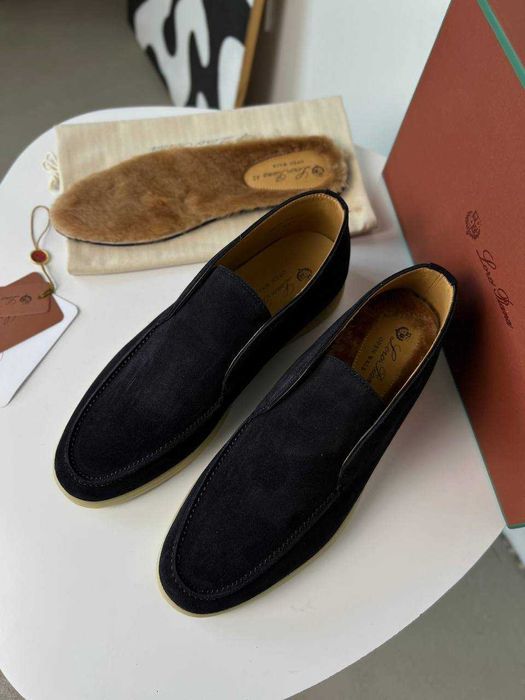Мужские лоферы Loro Piana ботинки с меховой стелькой Лоро Пиана ob437