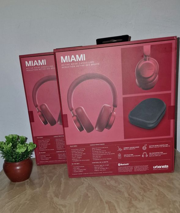 Навушники Urbanista Miami Hybrid ANC Ruby Red