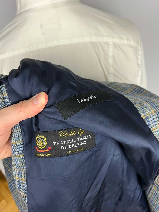 BUGATTI Pure Wool Check Blazer піджак блейзер в клітку з м'якої вовни Бугатті