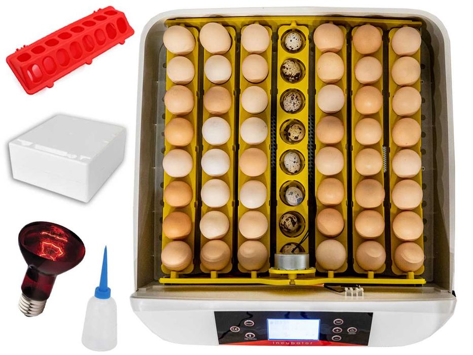 Klujnik AUTOMAT z prześwietlaczem do 56 JAJ INKUBATOR Instrukcja PL