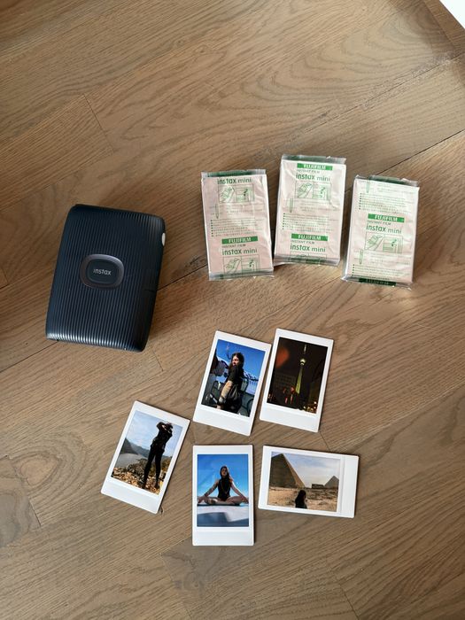 Instax fujifilm мобильный фото принтер + картридж, бумага