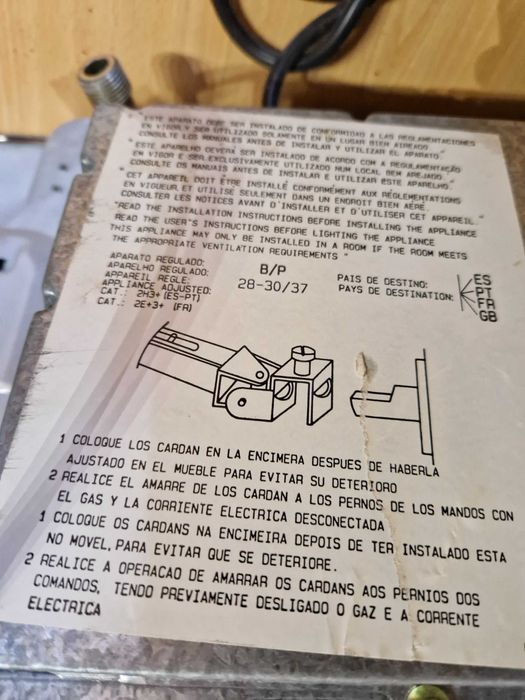 Placa de fogão FAGOR (gás natural/rede)