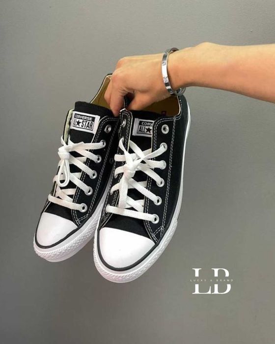Чоловічі класичні низькі чорні кеди конверс converse all star black 41-46р.