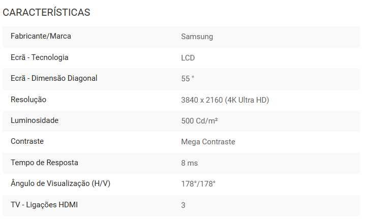 TV Samsung 55" QM55C