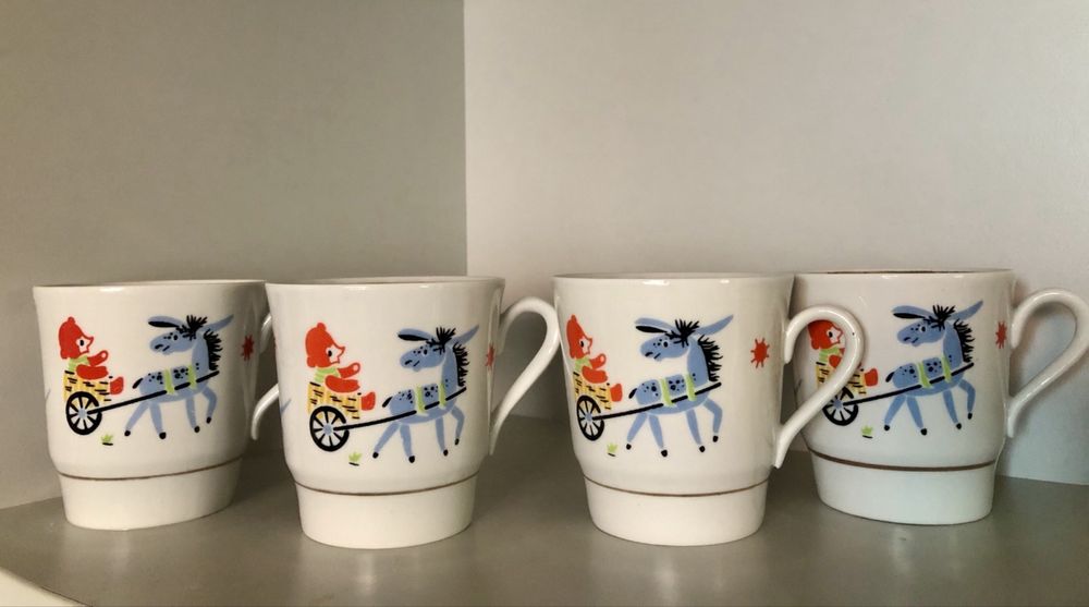 Супниця Березновський Ф завод,Чашки дитячі ведмедик ослик такса Киів