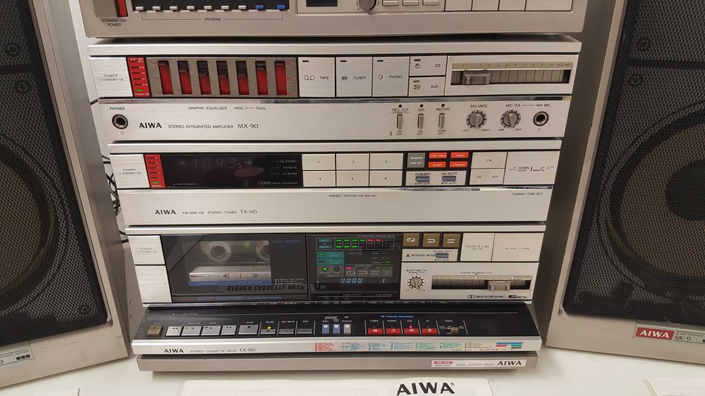 Wieża  Aiwa Fx-90 Magnetofon FX-90 Wzmacniacz MX-90 Tuner TX110 Japan