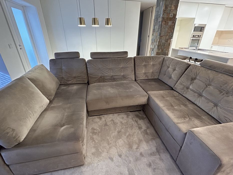 Sofá modular grande em U