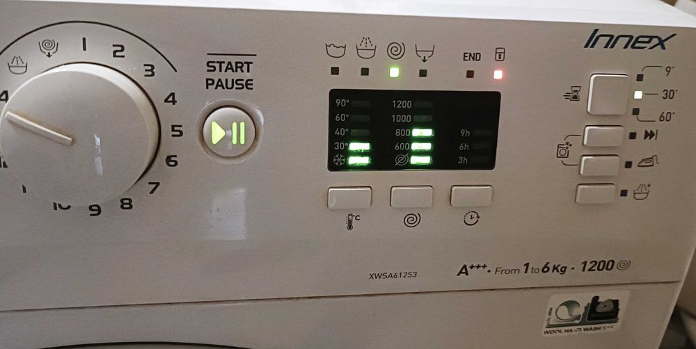 Panel przedni, programator INDESIT XWSA61253